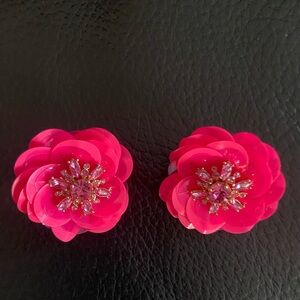 Kate Spade Vibrant Hot Pink Blossom Earrings